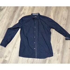 Van Heusen Originals‎ Men's Classic Fit Blue Dress Shirt L 16-16.5